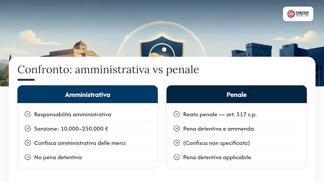 Differenze tra sanzioni amministrative e penali