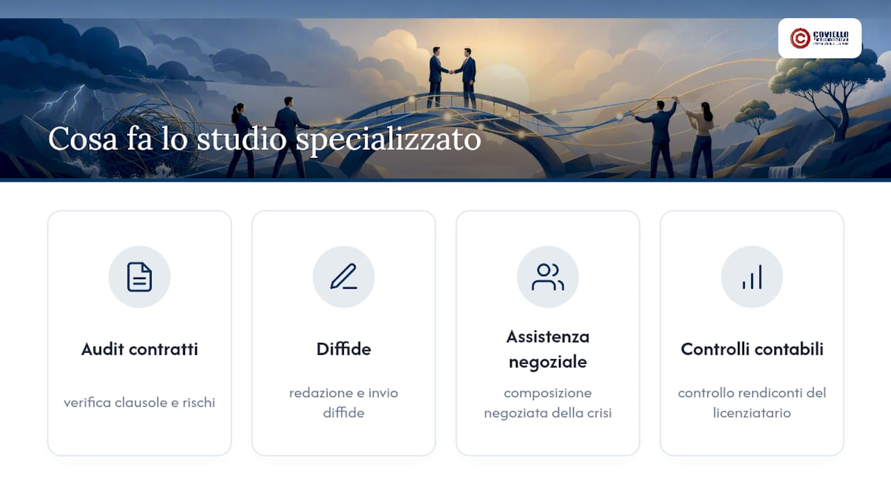 Perché affidarsi a uno studio specializzato in contratti di licenza — overview diagram